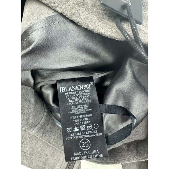 NWT Blank NYC 100% Leather/Suede Mini Skirt in Charcoal Gray Size 25 - Picture 6 of 8
